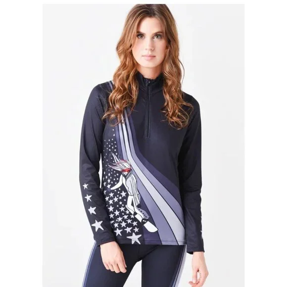 NWT Krimson Klover Women's XL Powder Days Baselayer Top Black MSRP$129 - Picture 15 of 16